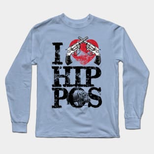 I Heart Hippos Long Sleeve T-Shirt